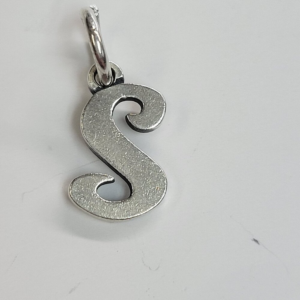 James Avery silver Script Initial Charm - 3/8 Inches Long